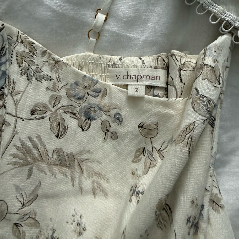 V. Chapman Floral Cream Midi Dress - Picture 10 of 12